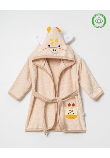 Zürafalı Bornoz Bej