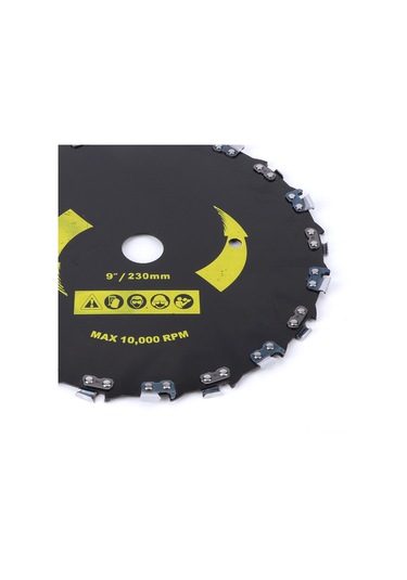 Maiyame Yüksek Karbon Çelik Kesici Blat - 230mm/9 İnç, 25mm Çap, Ot, Çalı, Bambu Kesimi İçin Makineler İçin Değiştirme Parçası