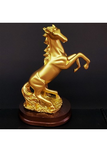 Büro Ev Ofis Hediyesi İçin Golden At Şahlanmış Tay Biblosu