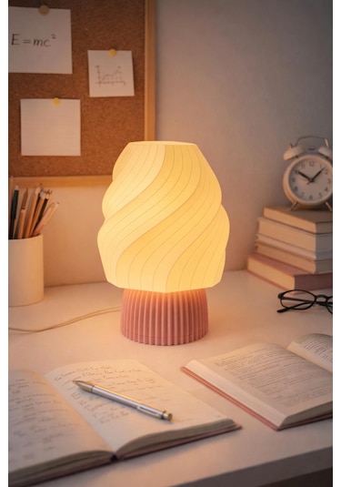 Ice Cream Lamp Masa Lambası Dekorasyon Aydınlatma Gece Lambası Abajur Pembe