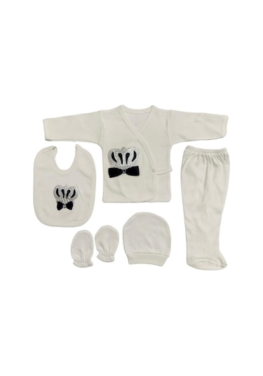 Bombino Lacivert O Bebe Erkek Taşlı 5li Hastane Çıkışı Zıbın Set Ilacivert Lacivert