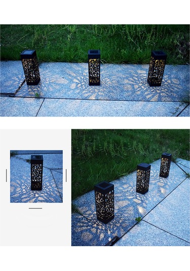 Ximistore9 Güneş Enerjili Bahçe Aydınlatma: Otomatik Açma/kapama, Ip65 Su Geçirmez, 6'lı Set, Sıcak Işık, Dekoratif Gölge Efekti. Ilık Beyaz