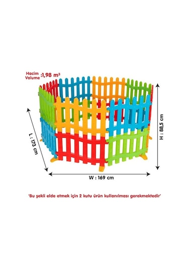 Pilsan Handy Çit 06-192 Top Havuzu ve Oyun Alanı Çiti 8 Parça