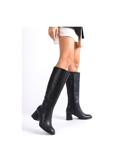 Elsie Kadın Kışlık Siyah Kalın Topuklu Çizme Muhtelif