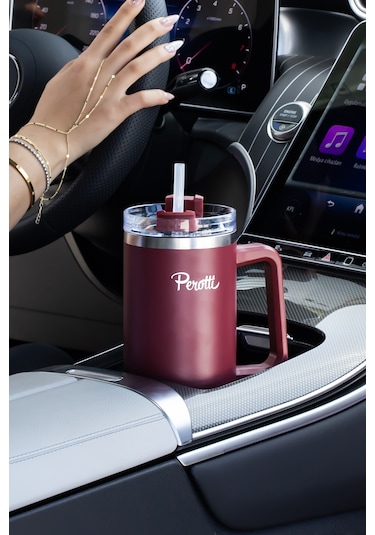 Perotti 17236-1 Colte V2 Paslanmaz Çelik Sporcu Termos Bardak Matara Kırmızı 1,2 Lt Kırmızı