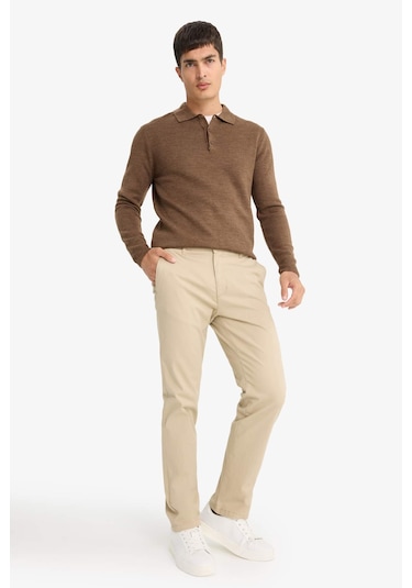Defacto Regular Fit Normal Kesim Düz Paça Chino Pantolon D7349ax25aubg193 Bej Defacto Regular Fit Normal Kesim Düz Paça Chino Pantolon D7349ax25aubg193 Bej