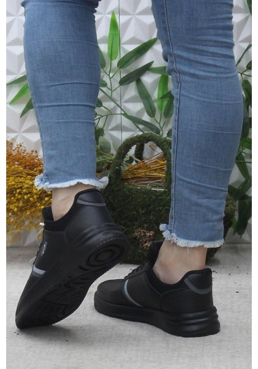 Fort Row Luna Siyah Rahat Hafif Sneaker Kadın Spor Ayakkabı 001
