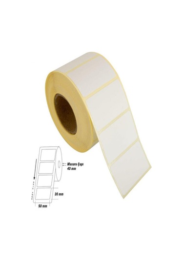 Tanex Termal Etiket Rulo 50x30mm 1000li - 4 Adet