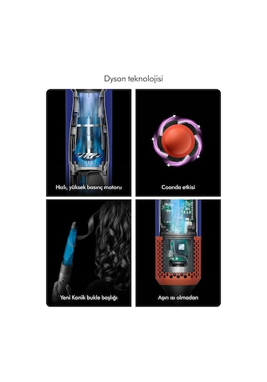 Airwrap I.d. Saç Şekillendirme Ve Kurutma Seti - Kıvırcık+bukleli Vinca Mavisi/topaz Vinca Mavisi