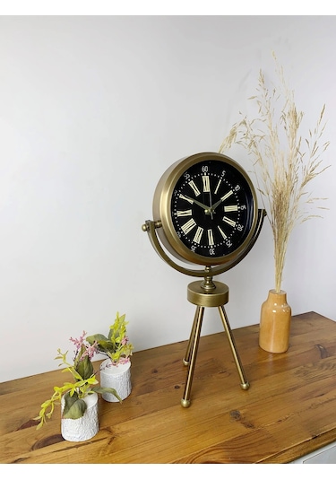 Zentime Eskitme Vintage Üç Ayaklı Duvar Saati Çok Renkli
