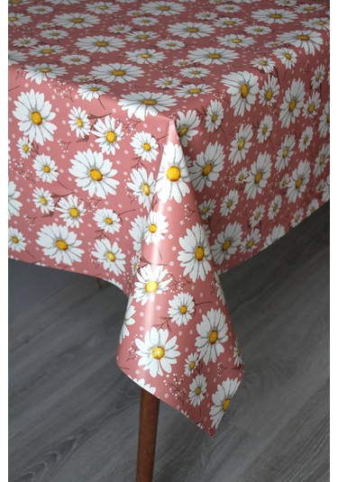 Elyaf Silinebilir Pvc Muşamba Masa Örtüsü 1754-1 Minipapatya Pembe