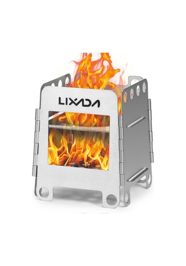 Taşınabilir Paslanmaz Çelik Hafif Katlanır Odun Sobası Cep Ocağı Açık Hava Kamp Piknik Sırt Çantası Soba Yedek Alkol Brülörü İle Çok Renkli