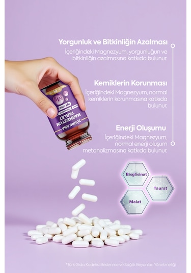 Zühre Ana Magnezyum Bisglisinat Taurat Malat 60 Tablet
