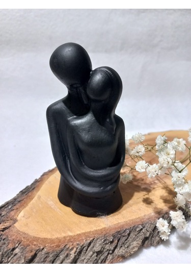 Sarılan Sevgili Biblo Siyah 01