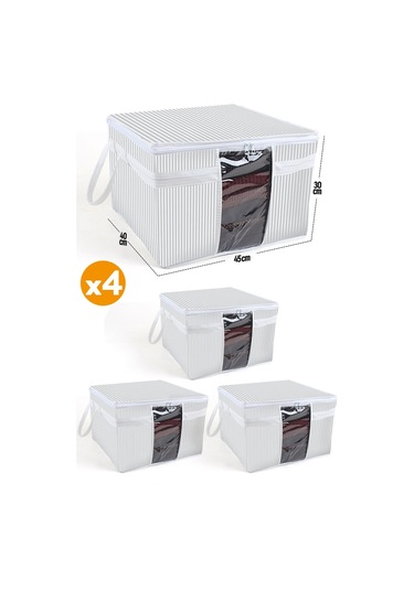 4 Adet Pencereli Kazak Hurcu 45 X 40 X 30 Cm Renkli