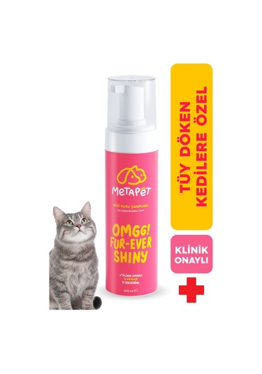 Metapet Kedi Tüy Dökülmesi Önleyici Şampuan 200 ML + Nano Gümüş Hijyen Mendili