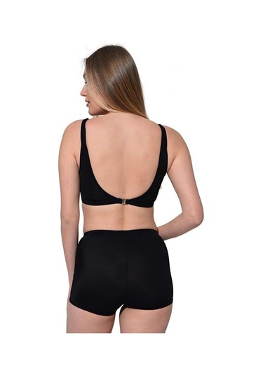 Markahit Argisa Tüllü Transparan Şortlu Bikini Siyah