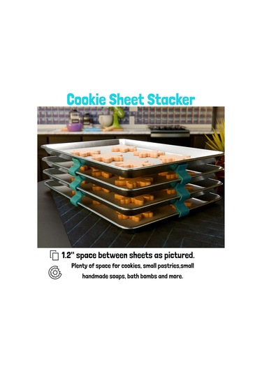 Tepsi İstifleyiciler İstifleme Tutucu Raf Mutfak Eşyaları Tepsi İstifleyici Mavi