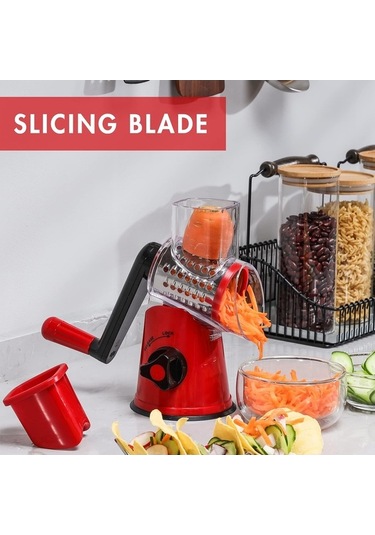 Didadodo Gdl Kranklı Peynir Rendesi, Yeşil Kaplı 3 Değiştirilebilir Davul Bıçağı İle Açık Yeşil Açık Yeşil