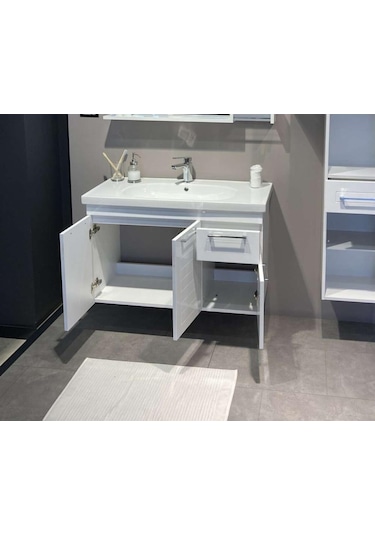 Orka Perge 85 Alt Modül + Lavabo Parlak Beyaz Lake Diğer