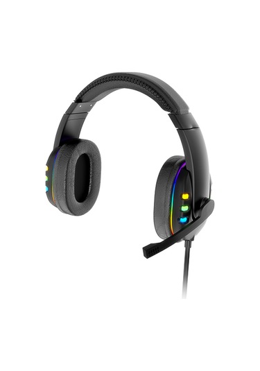 Fosenze Oyun Kulaklığı Ak47: 50mm Sürücü, Dış Mikrofon, Renkli Led Işık, Hızlı Ses Kontrol, 3.5mm+usb, Siyah