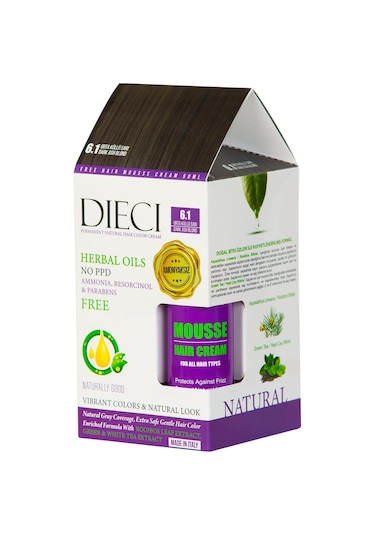 Dıecı Herbal Oıls Amonyaksız Kit Saç Boyası 6.1 Orta Küllü Sarı