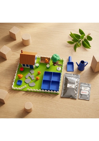 Kutpia Mini Bahçe Çocuk Oyun Ve Eğitim Seti 25x19cm - Sevimli Kediler Mavi