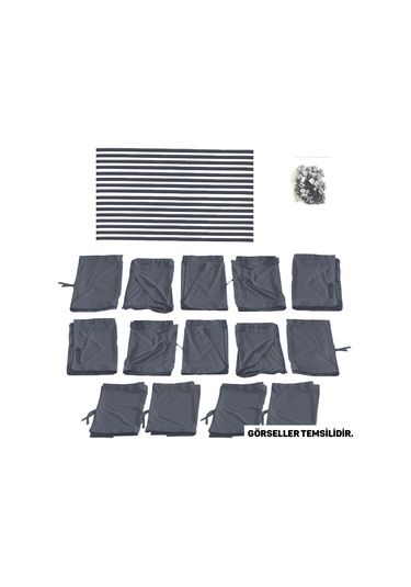 Pandami Iveco Daily 6/7 Nesil Uzun Şase 2014-2023 Uyumlu Gri Raylı Oto Perde Takımı