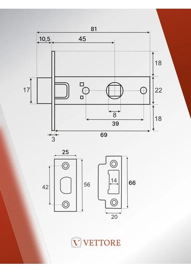Vettore Kapı Mandalı İç Mekan Plastik Grafit 194977340