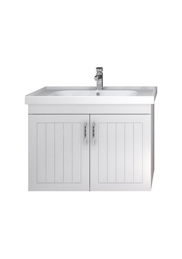 Turkuaz Seramik Frame Etajerli Lavabo 80 x 45 CM Ve Lotus 80 Alt Modülü