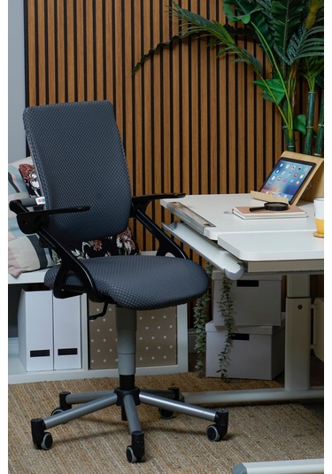 Creo Mobili Yükseklik Ayarlı Vega Plus Çalışma Sandalyesi, Ofis Ve Bilgisayar Koltuğu Antrasit/gri Gri