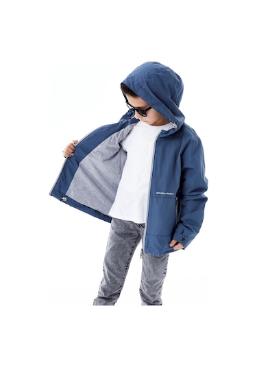 Benitto Kids Erkek Çocuk Kapüşonlu Mevsimlik Yağmurluk 51366 Mavi