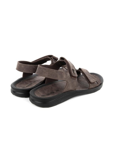 Muya Araw Anatomik Taban Ayarlanır Cırtlı Erkek Sandalet Kahve Kahverengi