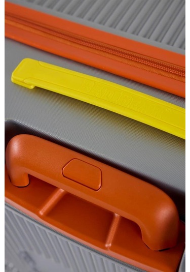 Bad Bear Logo Suitcase 23.01.80.002g Gri Orta Boy Tekerlekli Abs Valiz 64 Lt. Gri