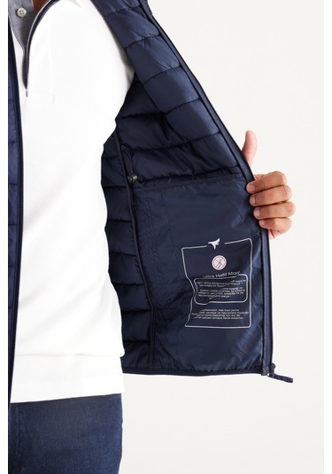 Ac&Co / Altınyıldız Classics Standart Fit Normal Kesim Dik Yaka Erkek Mont - Lacivert