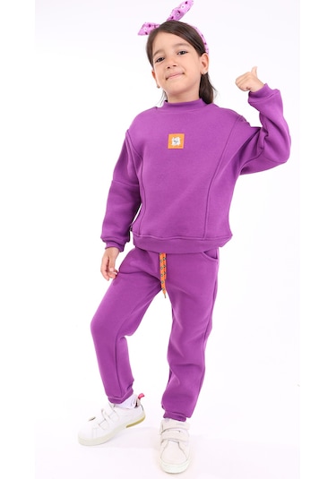 Toontoy Kız Çocuk Eşofman Takım Mor