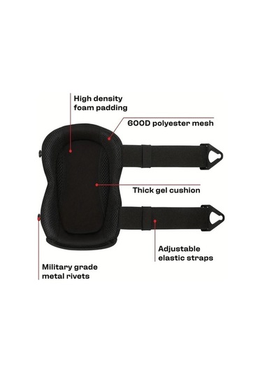 Jialan Profesyonel Diz Pedleri-kalın Jel Yastık, Çift Sapanlar Mw