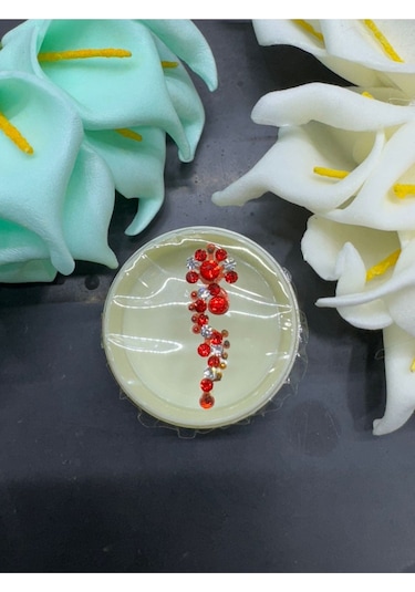 Yüz Taşı Face Gems Yapışkan Burun Parmak Hızma Model45 Kırmızı