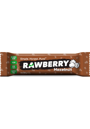 Rawberry Fındıklı Vegan Glutensiz Şeker İlavesiz Kuruyemiş Bar 15 x 33 G