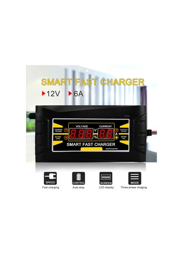 Ranyeek 12v 6a Akıllı Araba Motosiklet Batarya Şarj Cihazı, 150-250v Giriş, Pwm Teknolojisi, Aşırı Şarj Koruması, Lcd Ekranı, Avrupa Şarjı Son-1206d+