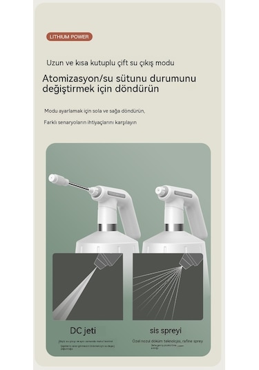 Çiçekleri Sulamak İçin Elektrikli Sulama Kabı, Dezenfeksiyon İçin Özel Sulama Kabı-2 Sirke