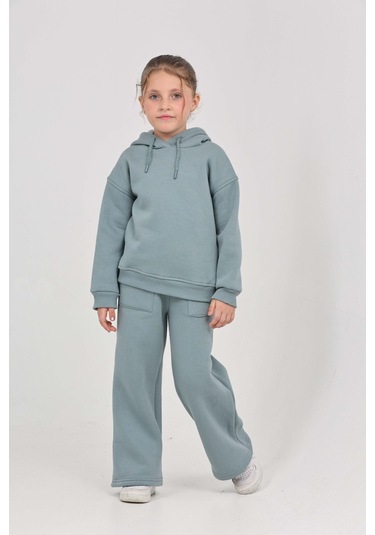 Toontoy Kız Çocuk Tnty Nakışlı Eşofman Takım Mavi