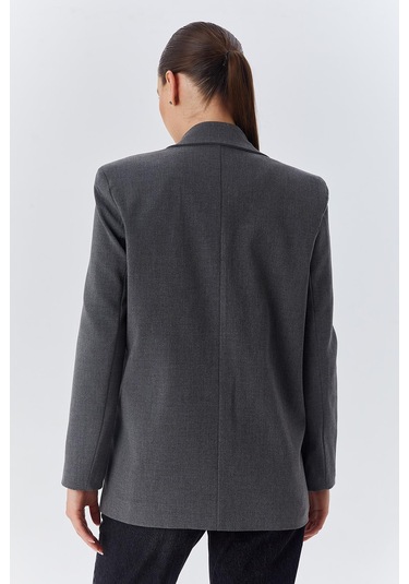 4516 Kadın Bezayağı Blazer Ceket Antrasit Antrasit