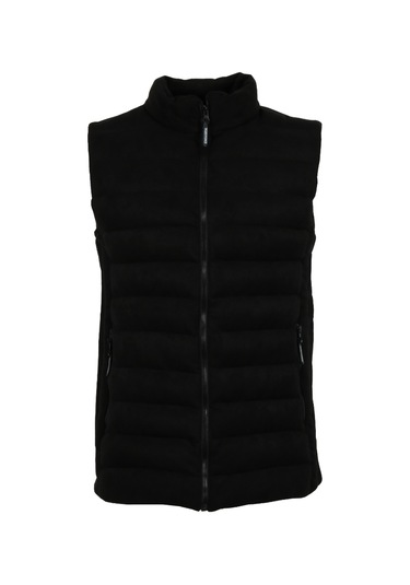 Erkek Dar Kesim Nubuk Süet Siyah Şişme Yelek Rar01239 001