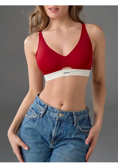 Bonechka Desteksiz Sütyen Dekolte 248485075 Kırmızı