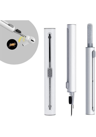 Buffer Çok Amaçlı Yumuşak Fırçalı Kablosuz Kulaklıklar İçin Kulaklık Temizleme Kiti