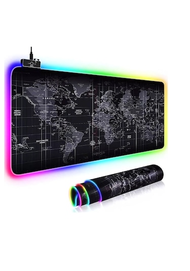 Dalong Dünya Haritalı Led Işıklı Mouse Pad 90x40 Cm