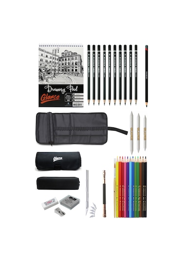 A5 Eskiz Defteri 120 gr 50 yp Faber Aquarel Kalem Lyra Set