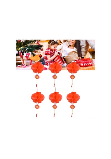 Kangvka 20 Adet Kırmızı Kağıt Feneri 15cm Çapında - Kolay Kurulum, Fesyen Dekorasyon, Yılbaşı Ve Bayramlar İçin