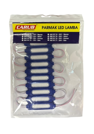 Parmak Lamba Cob Led Mavi 24v 10'lu Br 040 99 75